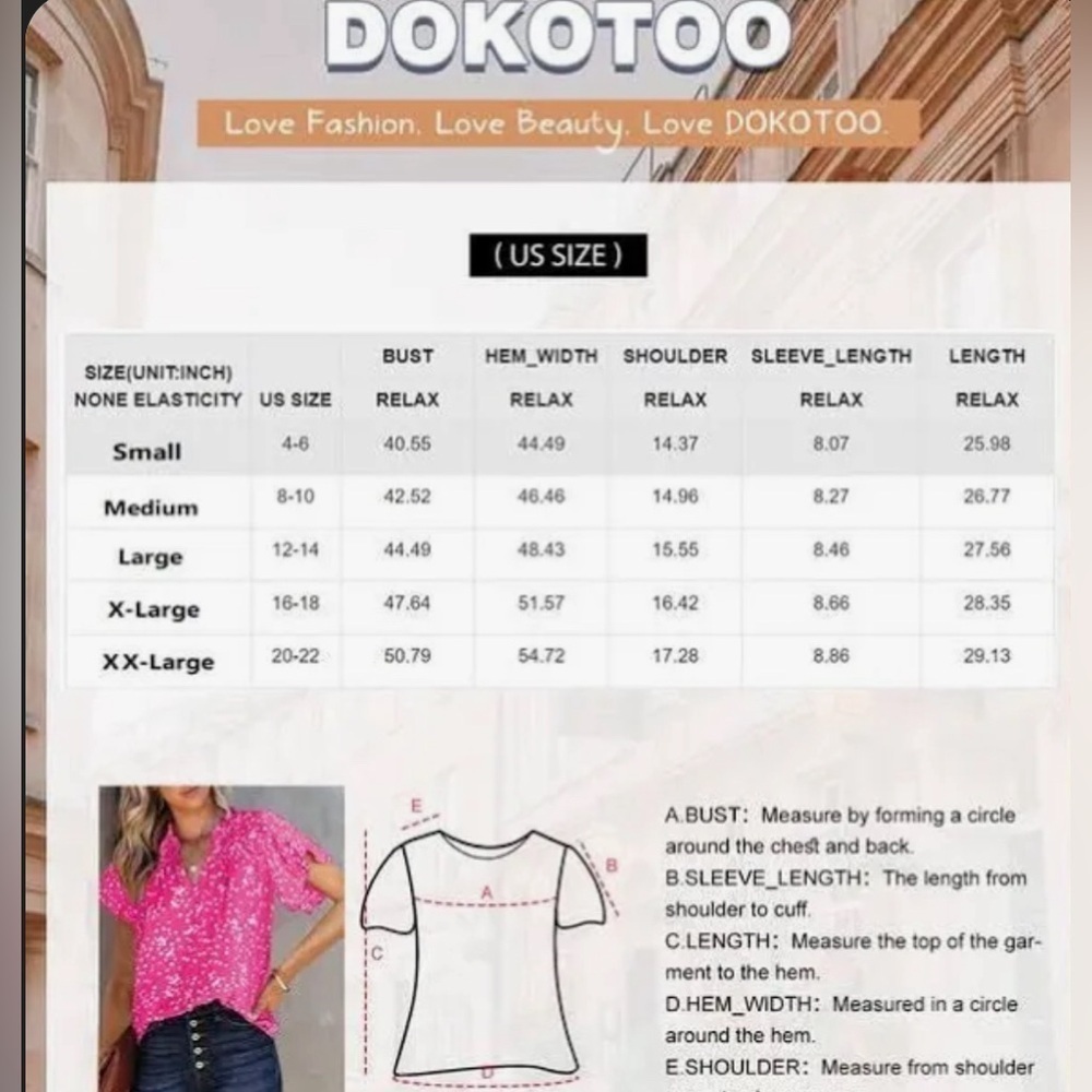 Dokotoo Womens Ladies Summer Tops V Neck Chiffon Med - Picture 7 of 7